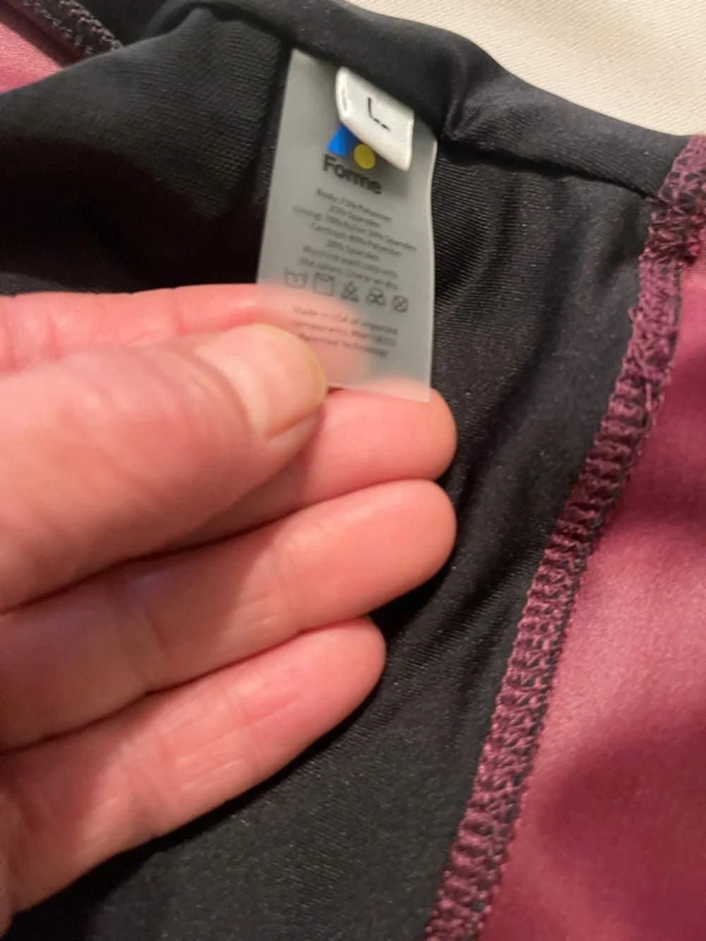 Deep V Neck Sports Tank Top in Berry - Force brand - Picture 6 of 6